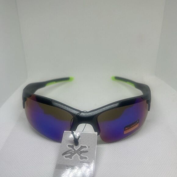 X-Loop Wrap Semi-Rimless Mens Shades Sunglasses - Picture 3 of 3